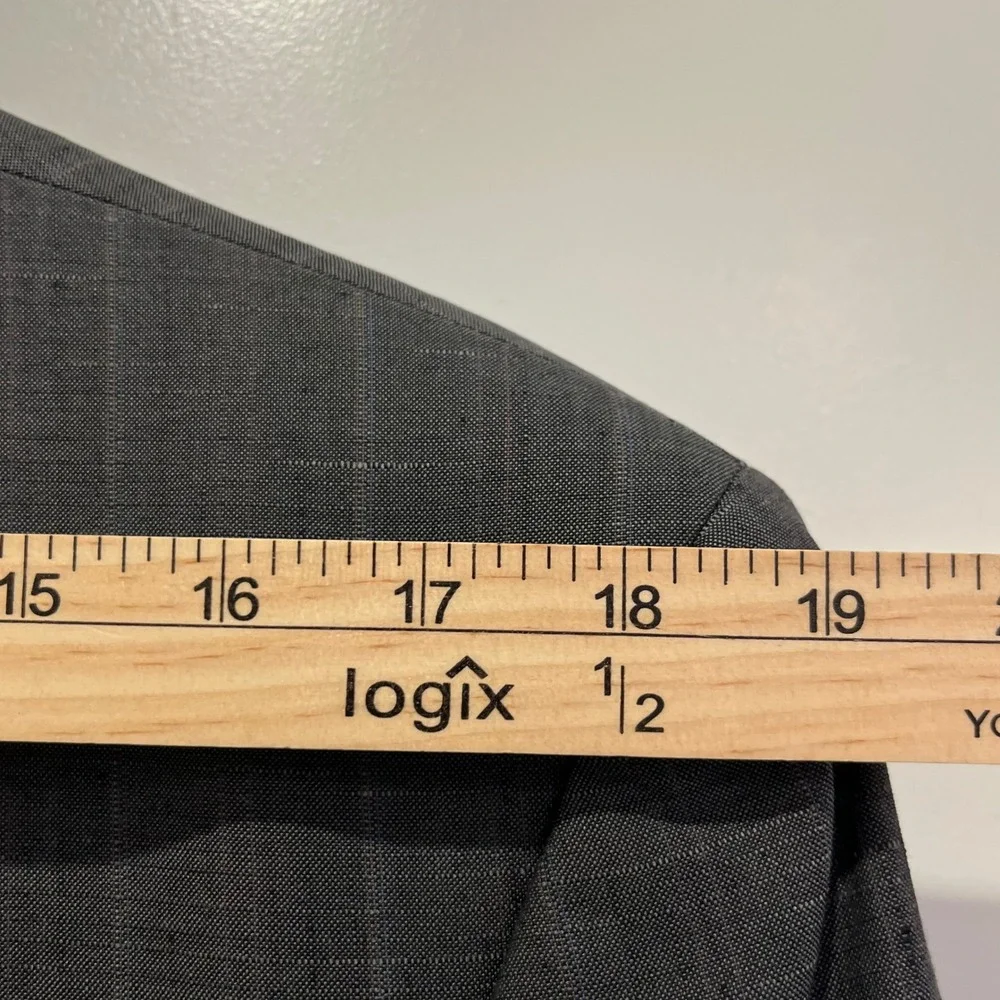 Givenchy‎ Gentleman Grey Plaid Two Button Blazer Sport Coat Vintage 42R